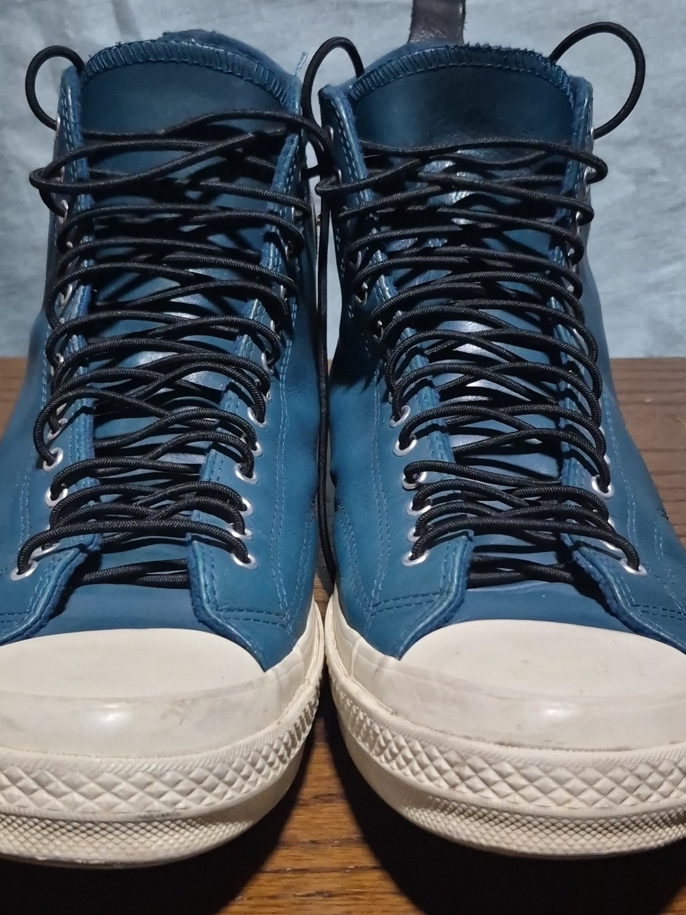 Converse Blue High-Top Sneakers with Black Laces